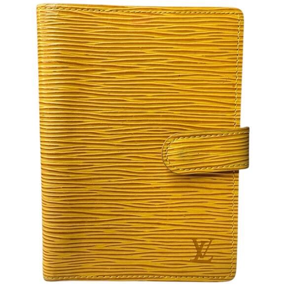 197. Louis Vuitton Yellow Agenda Wallet - Picture 1 of 9